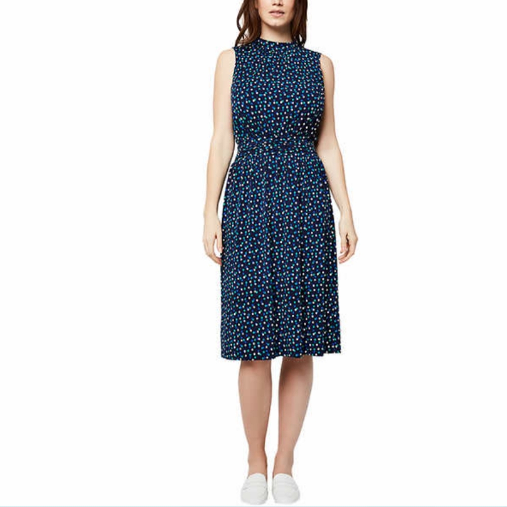 Large-Blue, Leota Ladies' Aria Sleeveless Midi Dress